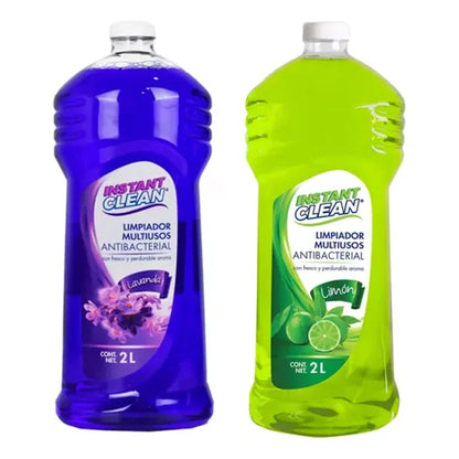 Kit de 2 Limpiadores Multiusos Instant Clean Aroma Limón y Lavanda 