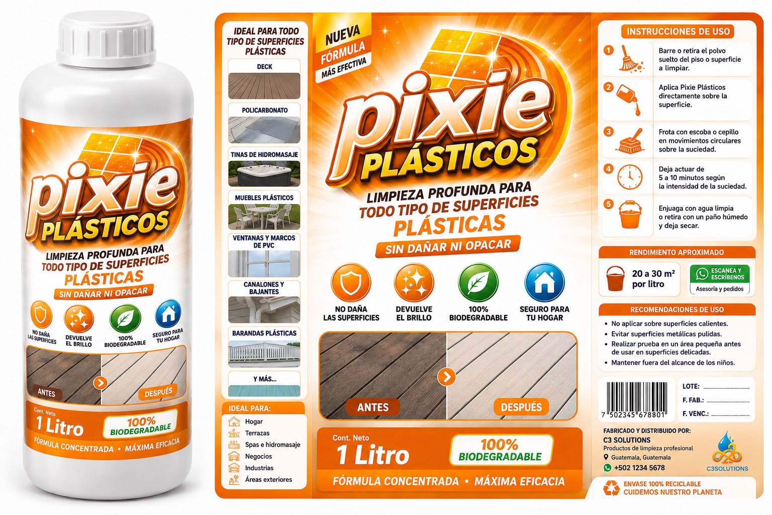 Pixie Plásticos - Etiqueta y características