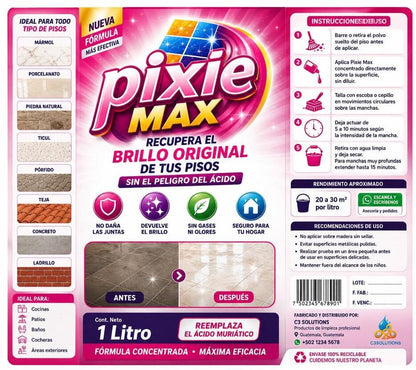 Infografía Pixie Max - Beneficios y modo de uso